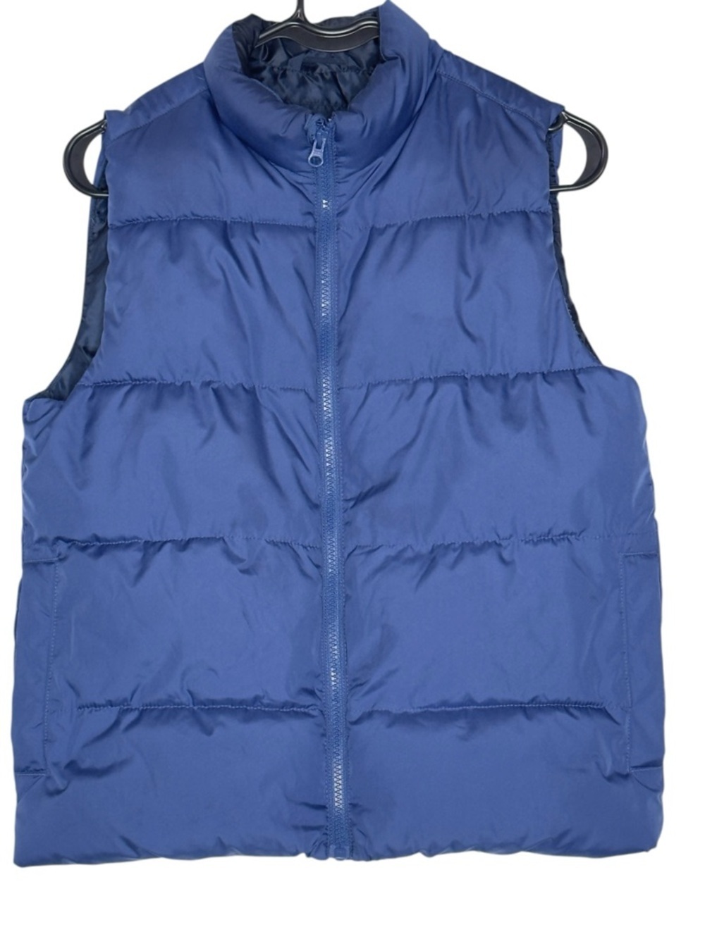 Old Navy Blue Puffer Vest Kids Size L (10-12) Water-Resistant Lightweight - Picture 2 of 9